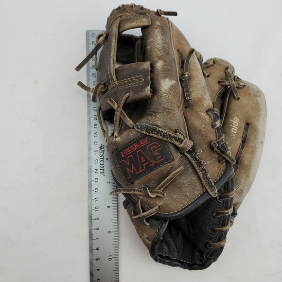VTG MAG Leaguer Leather Glove Mitt Youth 10" Grain Cowhide Right Hand Throw - Picture 10 of 10